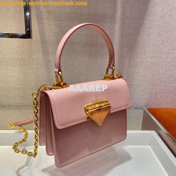 Replica Prada Saffiano Leather Symbole Bag 1BN021 Pink 6