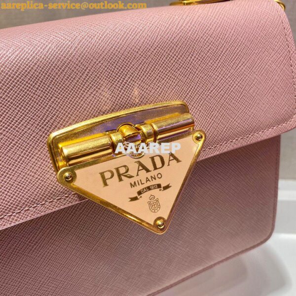 Replica Prada Saffiano Leather Symbole Bag 1BN021 Pink 8