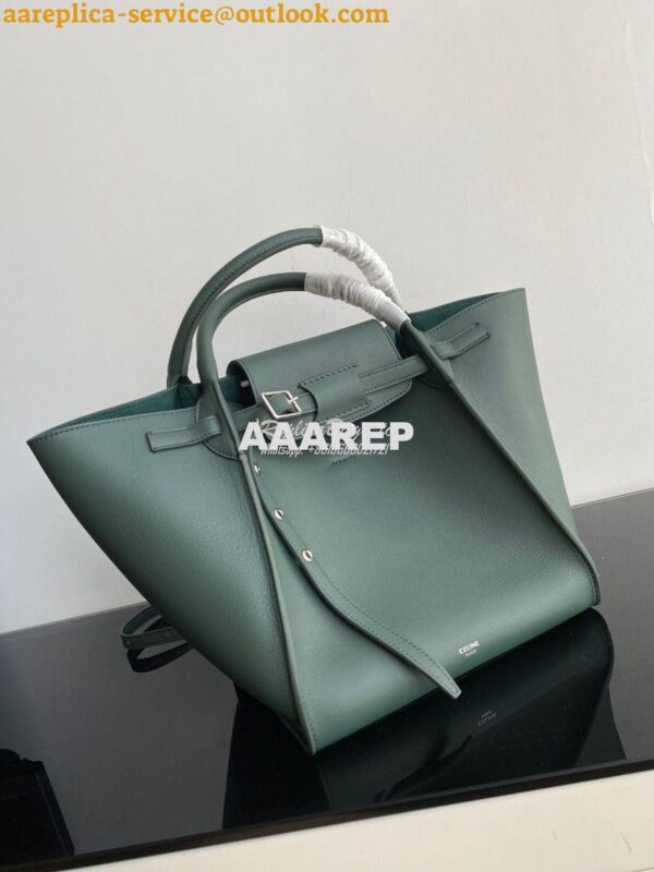 Replica Celine Big Bag With Long Strap In Smooth Calfskin Green 183313 5