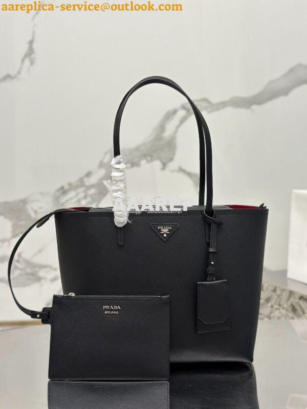 Replica Prada Saffiano Shopper Tote Bag with Detachable Pouch 1BG343 3