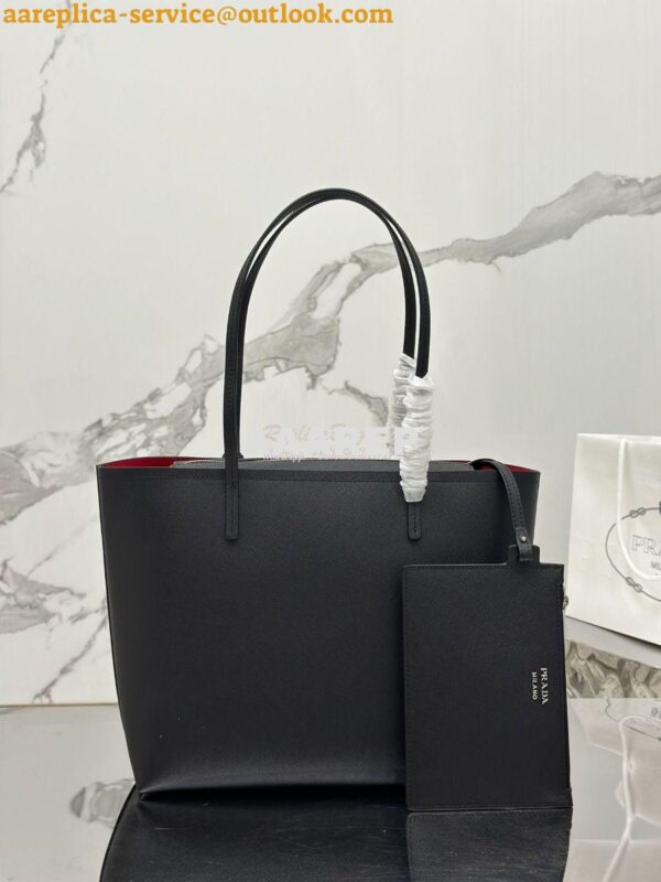 Replica Prada Saffiano Shopper Tote Bag with Detachable Pouch 1BG343 13