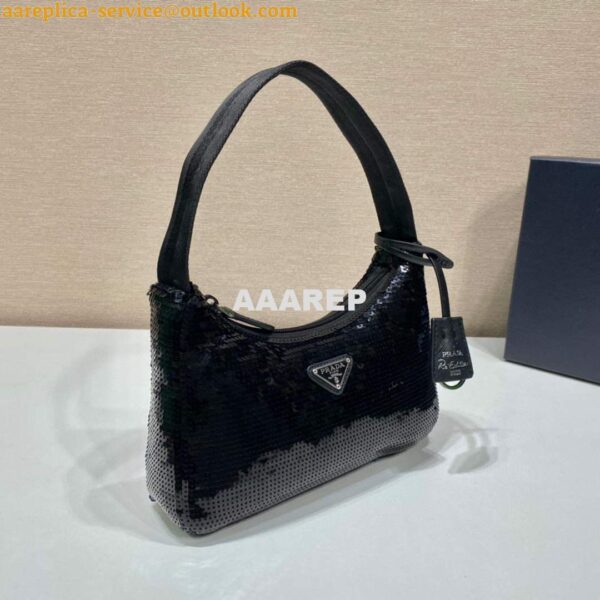 Replica Prada 1NE515 Re-Edition 2000 Re-Nylon mini-bag Black 3