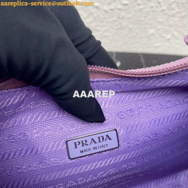 Replica Prada 1NE515 Re-Edition 2000 sequined Re-Nylon mini-bag Purple 10