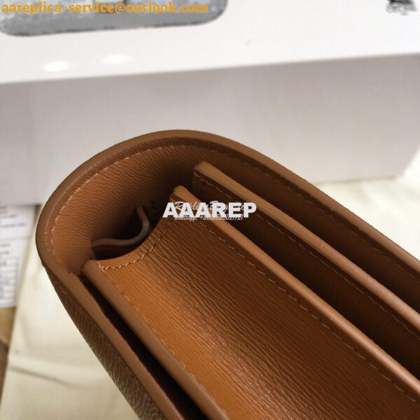 Replica Celine Classic Box Bag in Calfskin with Cork Effect Brown 7