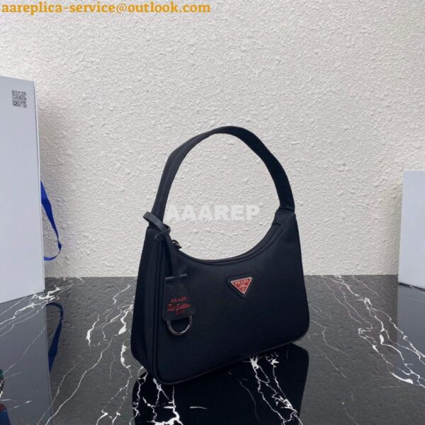 Replica Prada 1NE515 Re-Nylon Re-Edition 2000 mini-bag black red 3