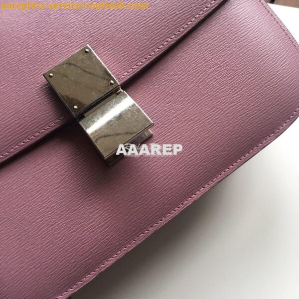 Replica Celine Classic Box Bag in Calfskin with Cork Effect Dusty Pink 5