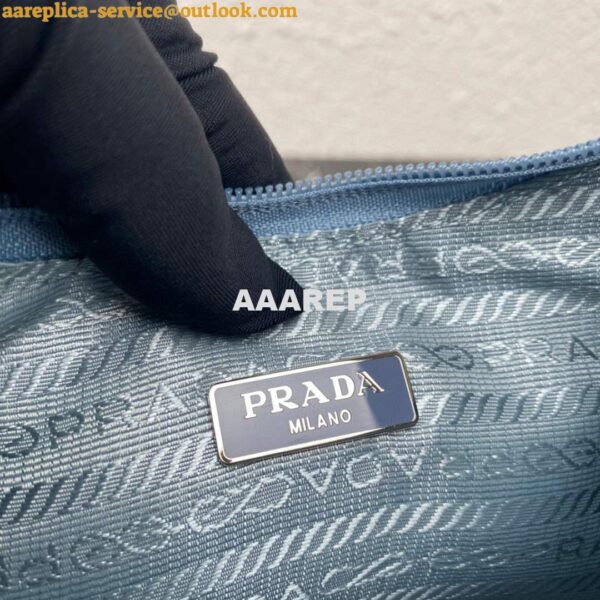 Replica Prada 1NE515 Re-Nylon Re-Edition 2000 mini-bag Blue 9