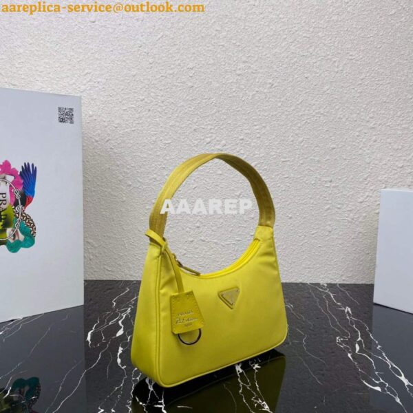 Replica Prada 1NE515 Re-Nylon Re-Edition 2000 mini-bag Lemon Yellow 4