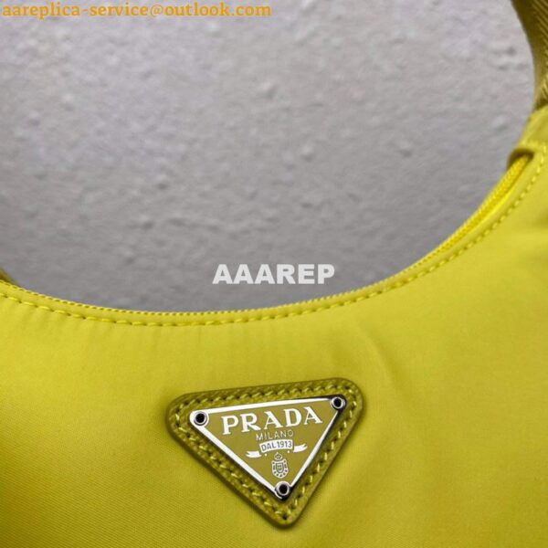 Replica Prada 1NE515 Re-Nylon Re-Edition 2000 mini-bag Lemon Yellow 6