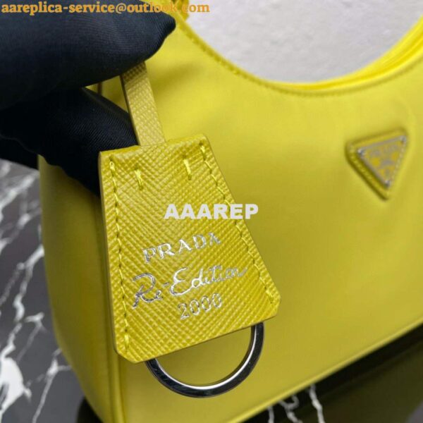 Replica Prada 1NE515 Re-Nylon Re-Edition 2000 mini-bag Lemon Yellow 7