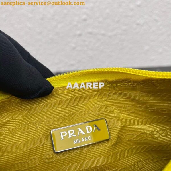 Replica Prada 1NE515 Re-Nylon Re-Edition 2000 mini-bag Lemon Yellow 10