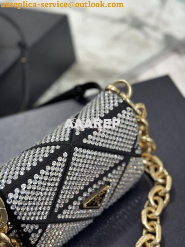 Replica Prada Satin Mini-bag With Crystals 1BD329 Metal 10