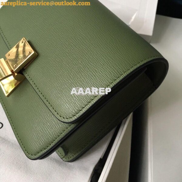 Replica Celine Classic Box Bag in Calfskin with Cork Effect Matcha 5