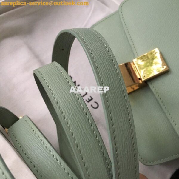 Replica Celine Classic Box Bag in Calfskin with Cork Effect Mint 11