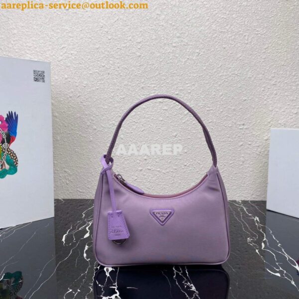 Replica Prada 1NE515 Re-Nylon Re-Edition 2000 mini-bag Purple 9