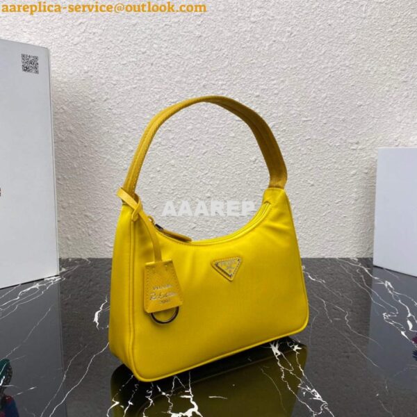 Replica Prada 1NE515 Re-Nylon Re-Edition 2000 mini-bag Yellow 5