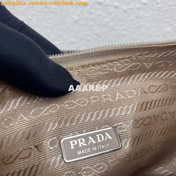 Replica Prada 1NE515 Satin mini-bag with artificial crystals apricot 10