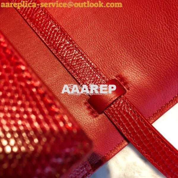 Replica Celine Classic Box Bag in Lizard Leather Red 11