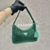 Replica Prada 1NE515 Satin mini-bag with artificial crystals Green