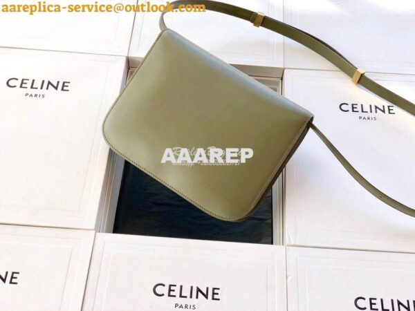 Replica Celine Classic Box Bag in Smooth Calfskin Army Green 8