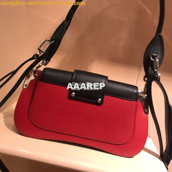 Replica Prada Sidonie leather shoulder bag 1BD168 Red 10