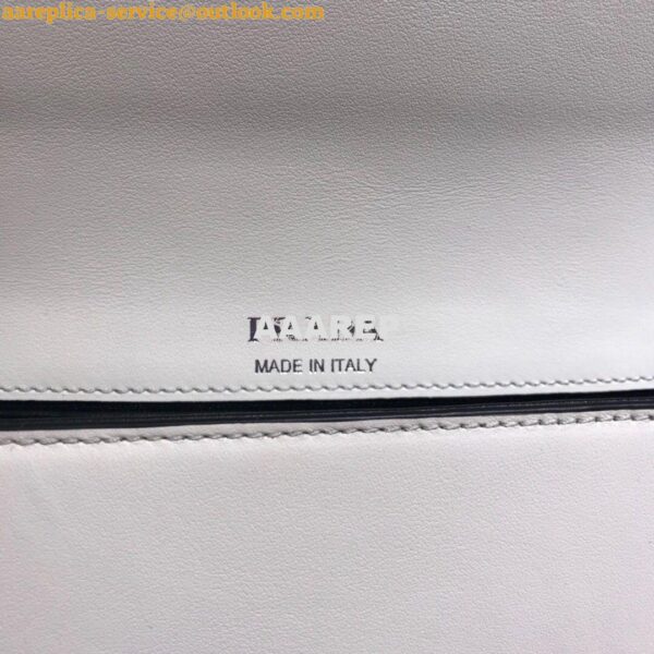 Replica Prada Sidonie leather shoulder bag 1BD168 White 10