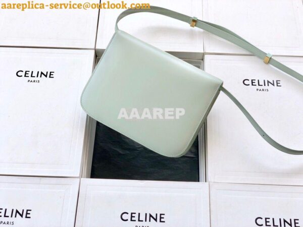 Replica Celine Classic Box Bag in Smooth Calfskin Baby Green 6