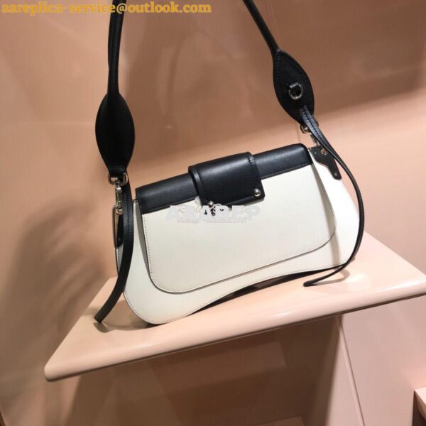 Replica Prada Sidonie leather shoulder bag 1BD168 White 11