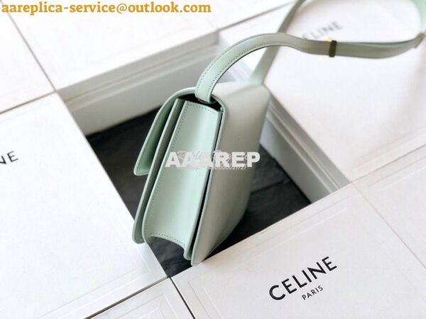 Replica Celine Classic Box Bag in Smooth Calfskin Baby Green 7