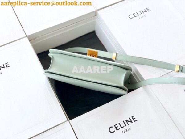 Replica Celine Classic Box Bag in Smooth Calfskin Baby Green 8