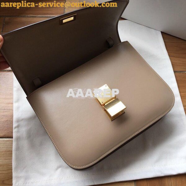 Replica Celine Classic Box Bag in Smooth Calfskin Beige 6