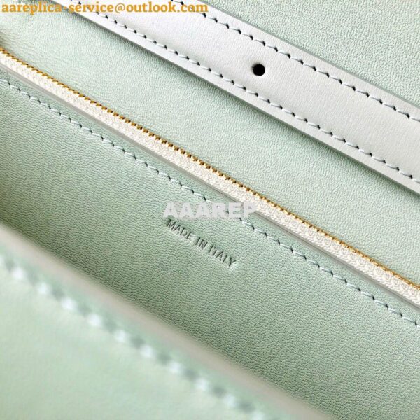 Replica Celine Classic Box Bag in Smooth Calfskin Baby Green 13