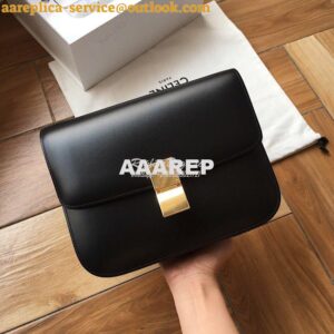 Replica Celine Classic Box Bag in Smooth Calfskin Black 2