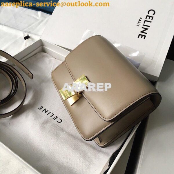 Replica Celine Classic Box Bag in Smooth Calfskin Beige 12