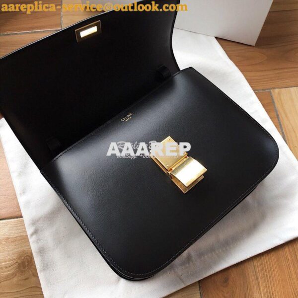 Replica Celine Classic Box Bag in Smooth Calfskin Black 6