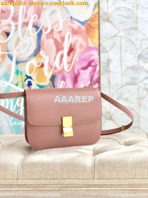 Replica Celine Classic Box Bag in Smooth Calfskin Blush 4