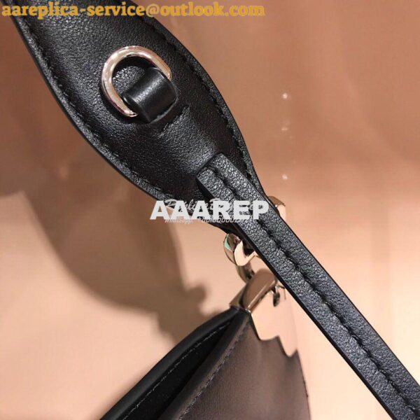 Replica Prada Sidonie Leather Shoulder Bag Black 10