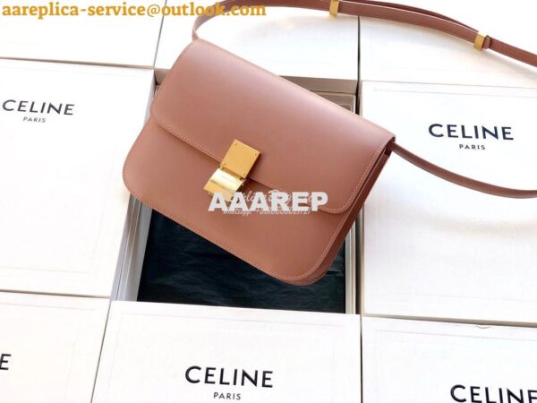 Replica Celine Classic Box Bag in Smooth Calfskin Blush 6