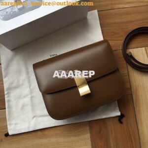 Replica Celine Classic Box Bag in Smooth Calfskin Camel