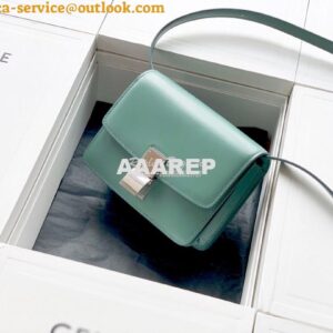 Replica Celine Classic Box Bag in Smooth Calfskin Celadon