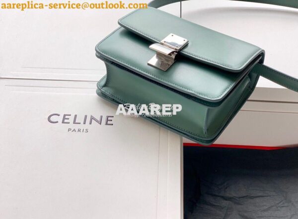 Replica Celine Classic Box Bag in Smooth Calfskin Celadon 4