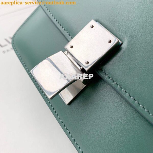 Replica Celine Classic Box Bag in Smooth Calfskin Celadon 5