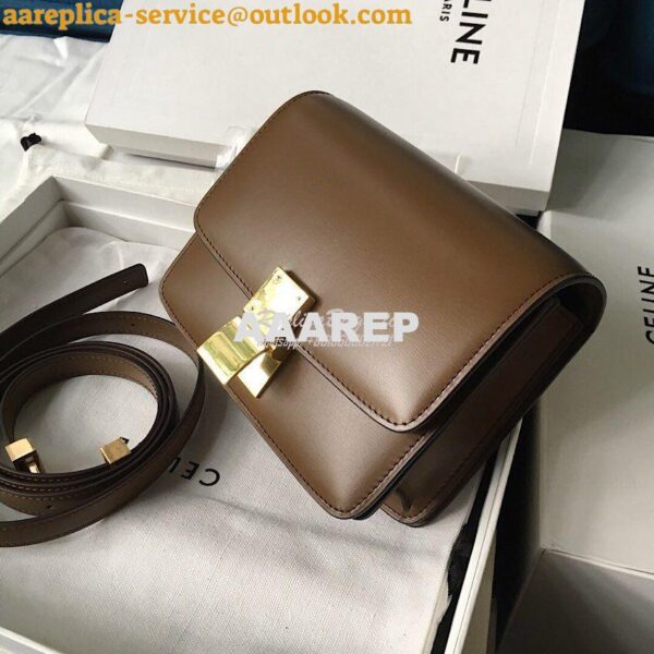 Replica Celine Classic Box Bag in Smooth Calfskin Camel 11