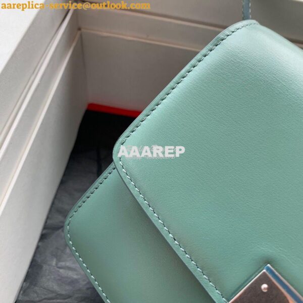 Replica Celine Classic Box Bag in Smooth Calfskin Celadon 8