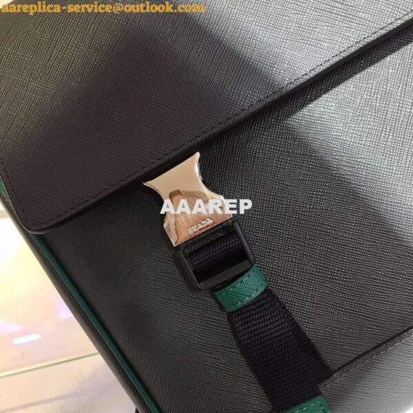 Replica Prada 2VD018 Shoulder Bag Men Black and Green 5