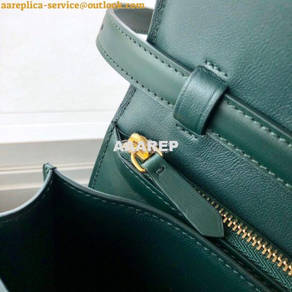 Replica Celine Classic Box Bag in Smooth Calfskin Dark Green 13