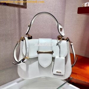 Replica Prada Sidonie Medium Bag 1BN005 White