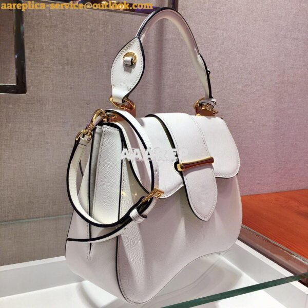 Replica Prada Sidonie Medium Bag 1BN005 White 4