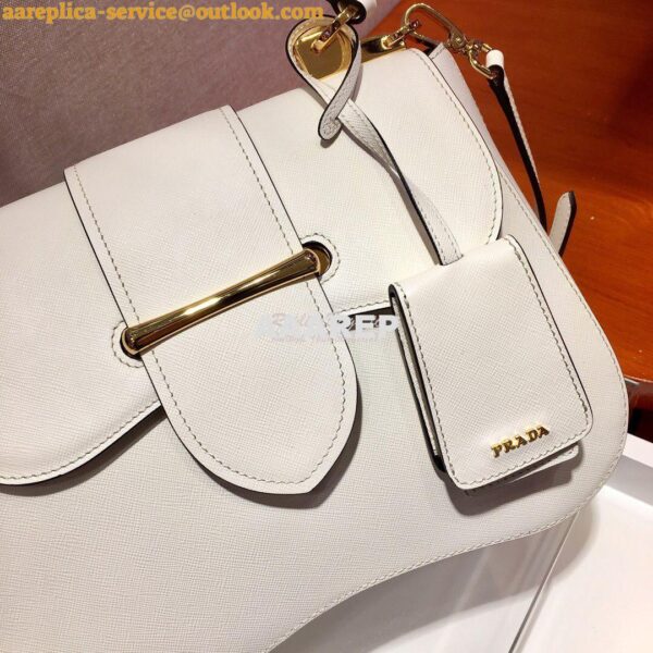 Replica Prada Sidonie Medium Bag 1BN005 White 5