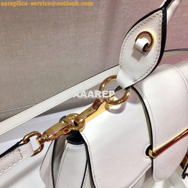 Replica Prada Sidonie Medium Bag 1BN005 White 7